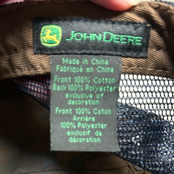John Deere Denim Trucker Hat Mesh Snapback "Mark of Quality" Logo Baseball Cap - Picture 8 of 12